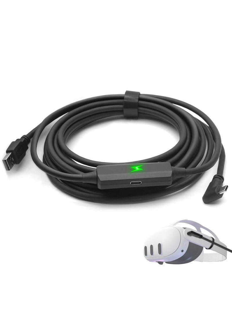 erorex Cable Compatible with Meta Quest 3, Extend Playtime, 16FT USB A to USB C Charging Cable Compatible with Oculus Quest 2/ Pico VR Headset and PC Connection - Image 1