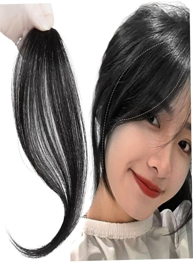 OSEN Black Side Bangs Hair Extensions for Women Clip in Front Fringe Extension (9.8 Inch, 1 pcs) - Image 5