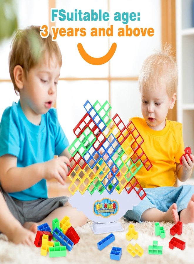 Rachan 48 Tetra Tower Balance Stacking Blocks Game, Fun Balance Board Game Building Blocks, Educational Gift for Kids - Image 2