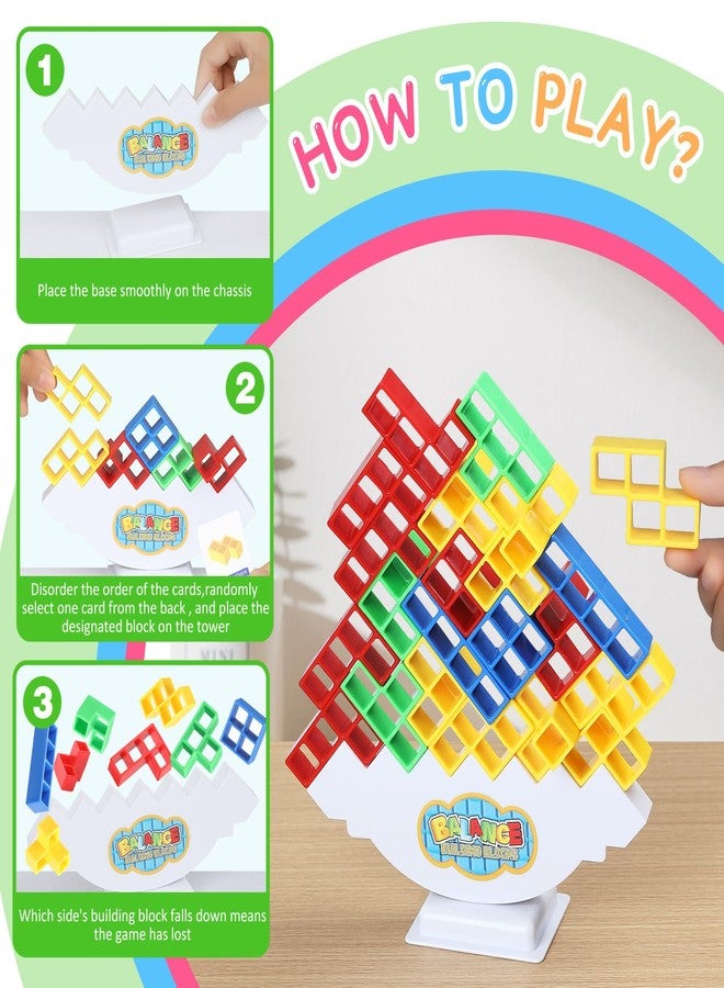 Rachan 48 Tetra Tower Balance Stacking Blocks Game, Fun Balance Board Game Building Blocks, Educational Gift for Kids - Image 3