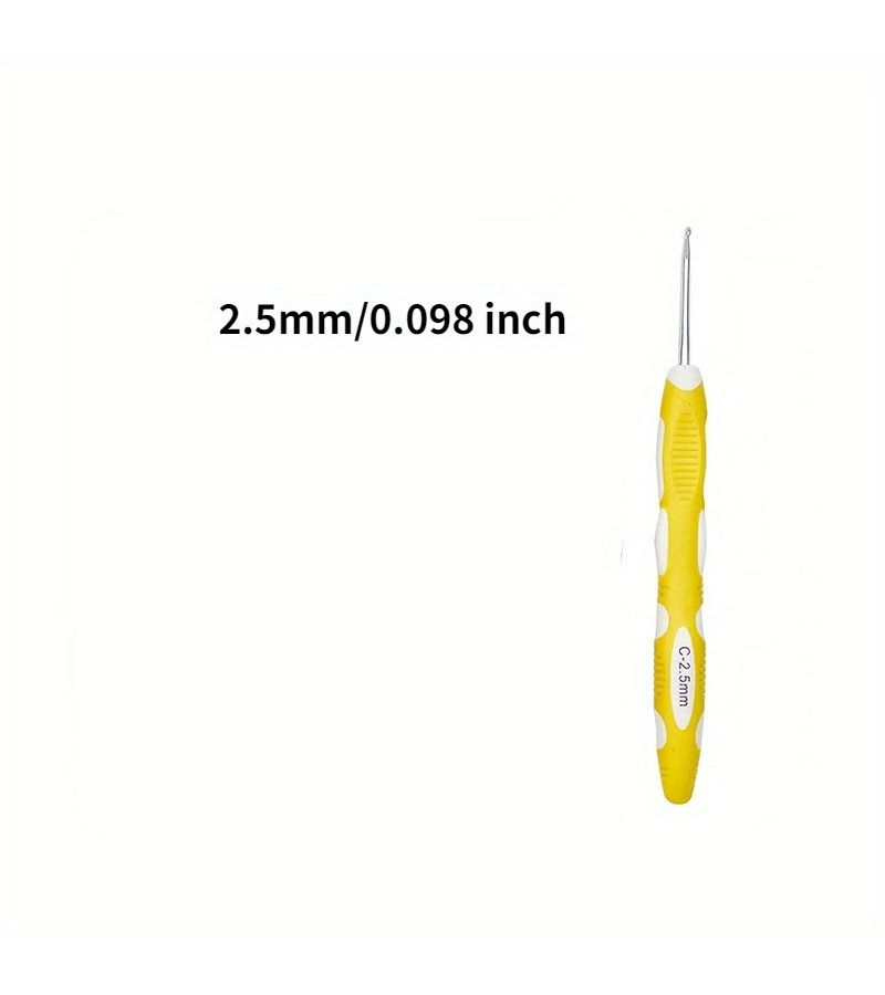 خطاف كروشيه مريح 2.5 مم أداة حياكة وخياطة قطعة واحدة - Image 5