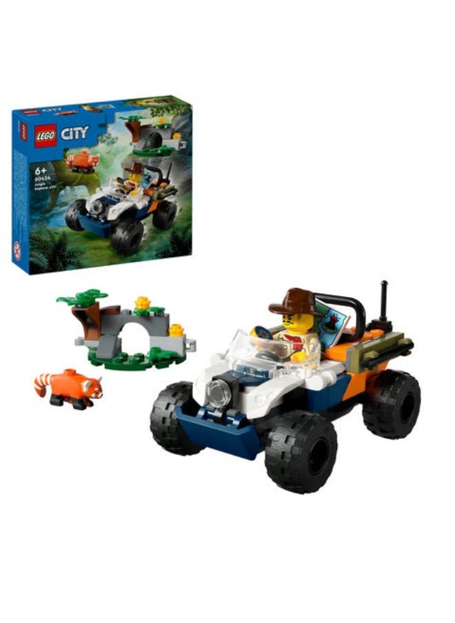 LEGO 60424 Jungle Explorer Atv Red Panda Mission Building Set  - Image 1