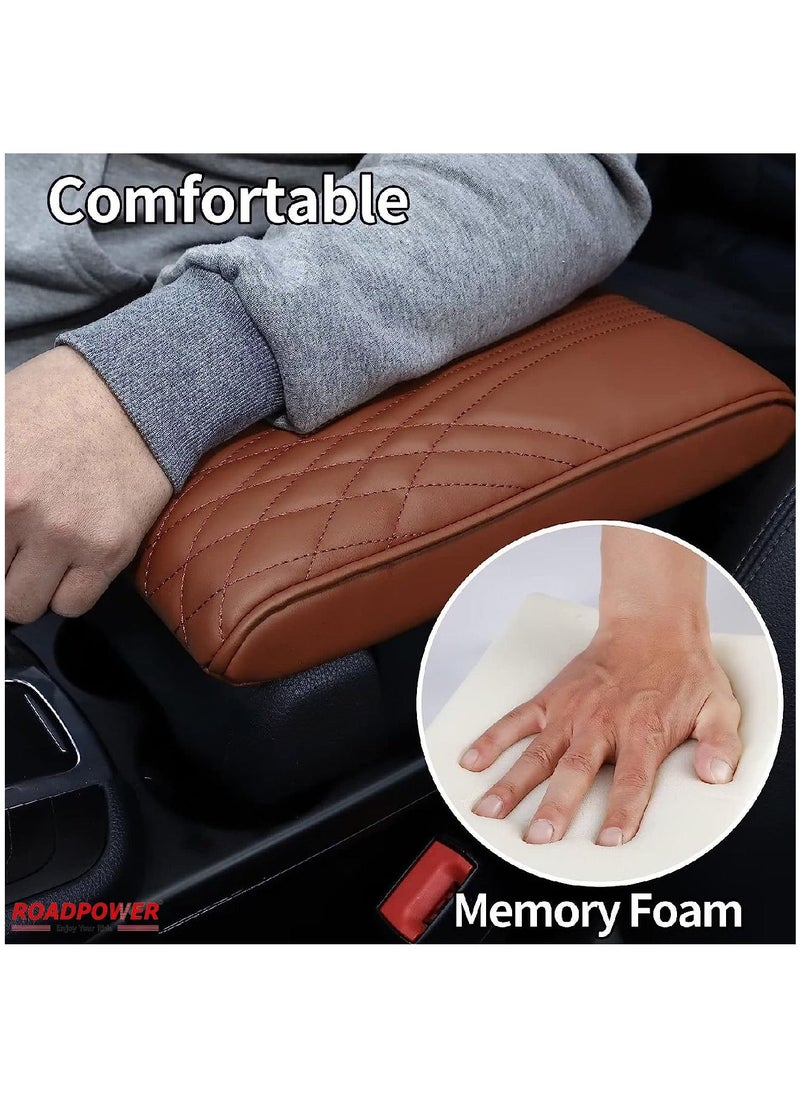 Car Armrest Cushion Car Center Console Cover Black Auto Arm Rest Pad Pu Leather Middle Console Protector Hand Rest Pillow for SUV/Truck/Vehicle Brown - pzsku/ZF67463DA7F8DA5913D97Z/45/_/1690469329/31e105c0-3246-470c-8b91-b8358f73bb6d