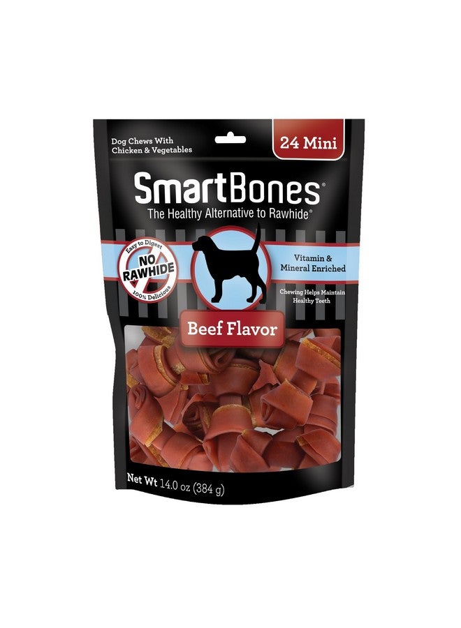 SmartBones Mini Chews With Real Beef 24 Count, Rawhide-Free Chews For Dogs - Image 1