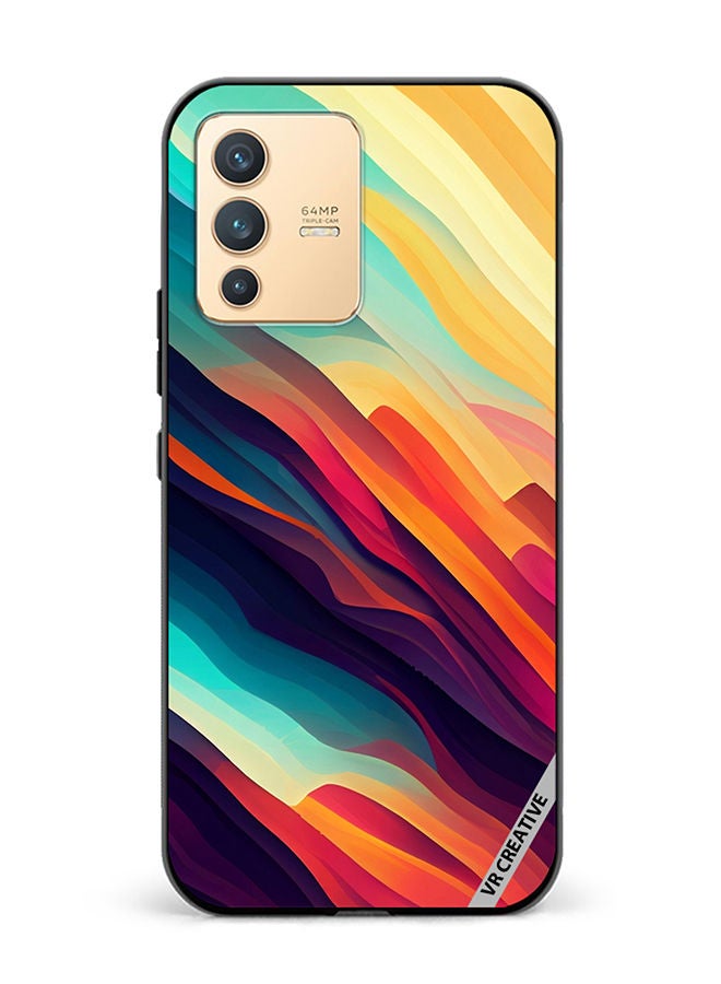 VR CREATIVE Protective Case Cover For Vivo V23 5G Abstract Colorful  With Gradient Patterns Design Multicolour - Image 1