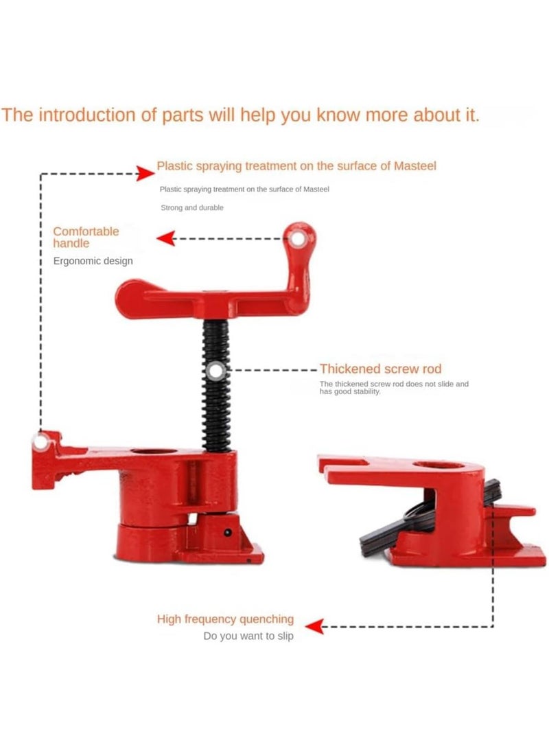 GGOOT Woodworking Pipe Clamp Heavy-Duty Quick-Release Pipe Clamp Manual Pipe Clamp Hardware Tools  - Image 3