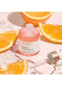 BIOSSANCE Biossance Squalane + Vitamin C Rose Oil，Facial Oil to Visibly Brighten, Hydrate, Firm and Reveal Radiant Skin 30ml  - Image 2