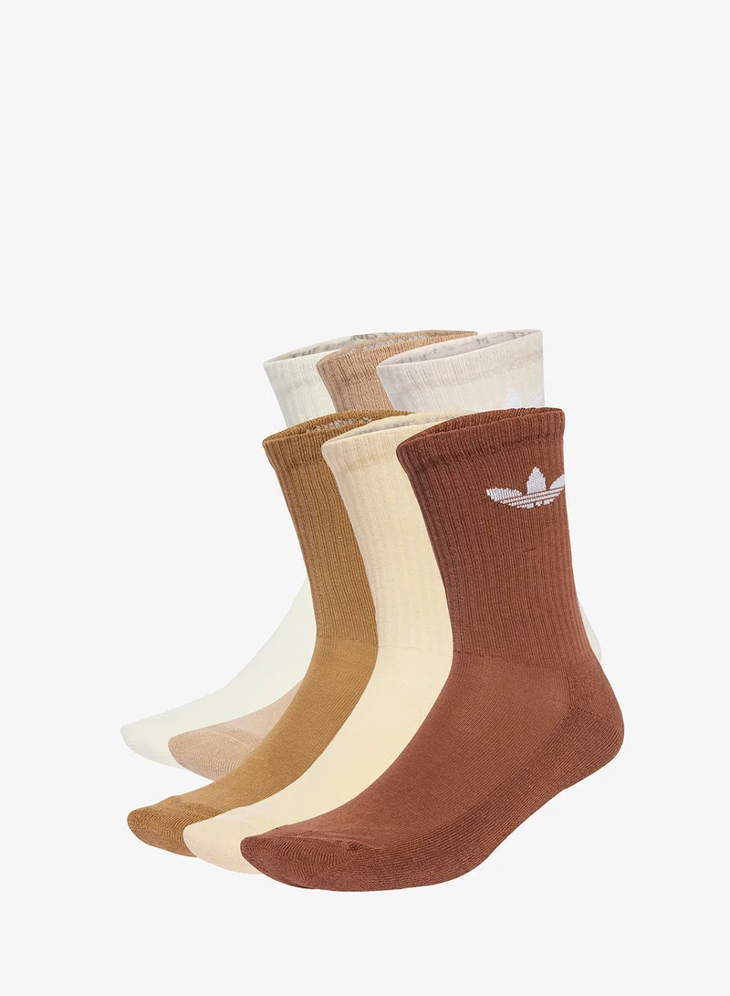 adidas Originals 6 Pack Trefoil Cushion Crew Socks