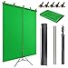 JEBUTU Green Screen Backdrop Stand Kit,5 X 6.5 Ft Portable Green Screen Stand for Video,Zoom,Photography Support System - Image 2