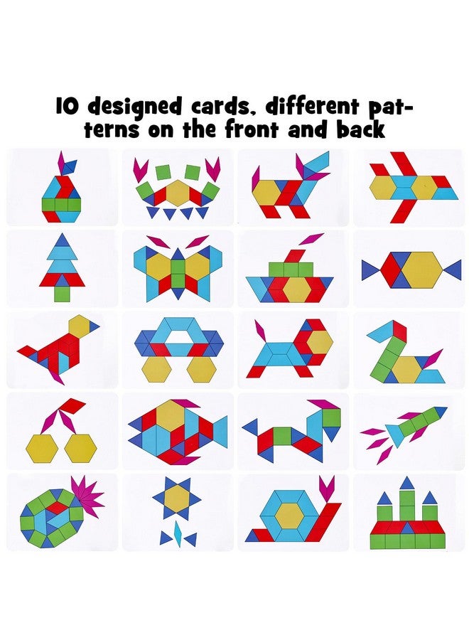 3 otters 3 قناديل خشبية على شكل حيوانات للطفل، لغز تانغرام هندسي مع بطاقات نشاط، 150 قطعة لعبة تعليمية - Image 5