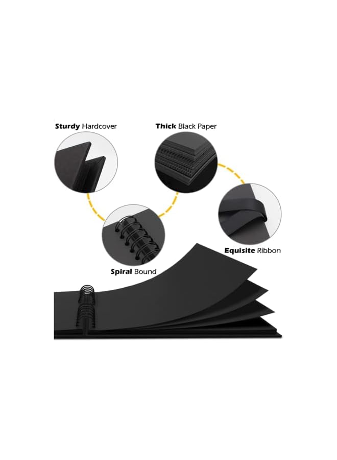 The Bros Photo Album, Wedding Guest Book, DIY Handmade Album Anniversary Travel Memory Scrapbooking with Accessory Kit, Kraft Paper Photo Album for Wedding Valentines Day - Image 3