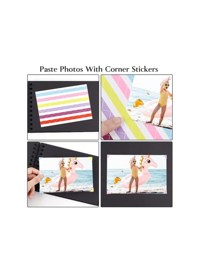 The Bros Photo Album, Wedding Guest Book, DIY Handmade Album Anniversary Travel Memory Scrapbooking with Accessory Kit, Kraft Paper Photo Album for Wedding Valentines Day - Image 4