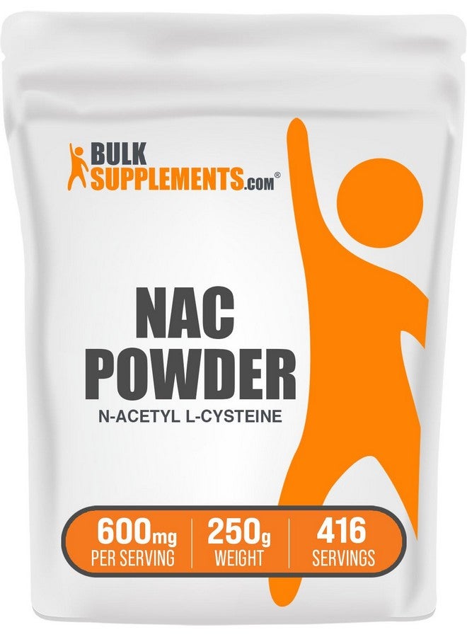 بالك سابلمنتس مسحوق NAC من BulkSupplements.com - 600 ملغ من N-Acetyl Cysteine، مكمل NAC - داعم لمضادات الأكسدة، خالٍ من الغلوتين - 600 ملغ لكل حصة، 417 حصة، 250 غرام (8.8 أونصة) (عبوة من قطعة واحدة)