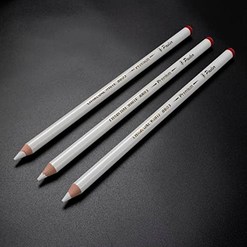 Pasler® white charcoal pencils set - 3 pcs Sketch Highlight white pencils for drawing, sketching, shading, blending - Image 2