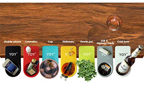 YOY Drink Cup Holder Clip - Table Desk Side Water Glass Beer Bottle Beverage Soda Coffee Mug Holder Cup Saucer Clip Design for Home Office, Black - Image 2