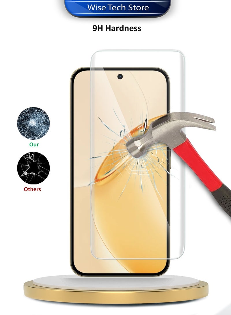 Wtech Realme 16 Pro+ / 16 Pro Plus 5G 2026 Premium Curved Edges UV Full Glue Full Cover Tempered Glass Screen Protector (MSGUCN) - Clear - Image 4