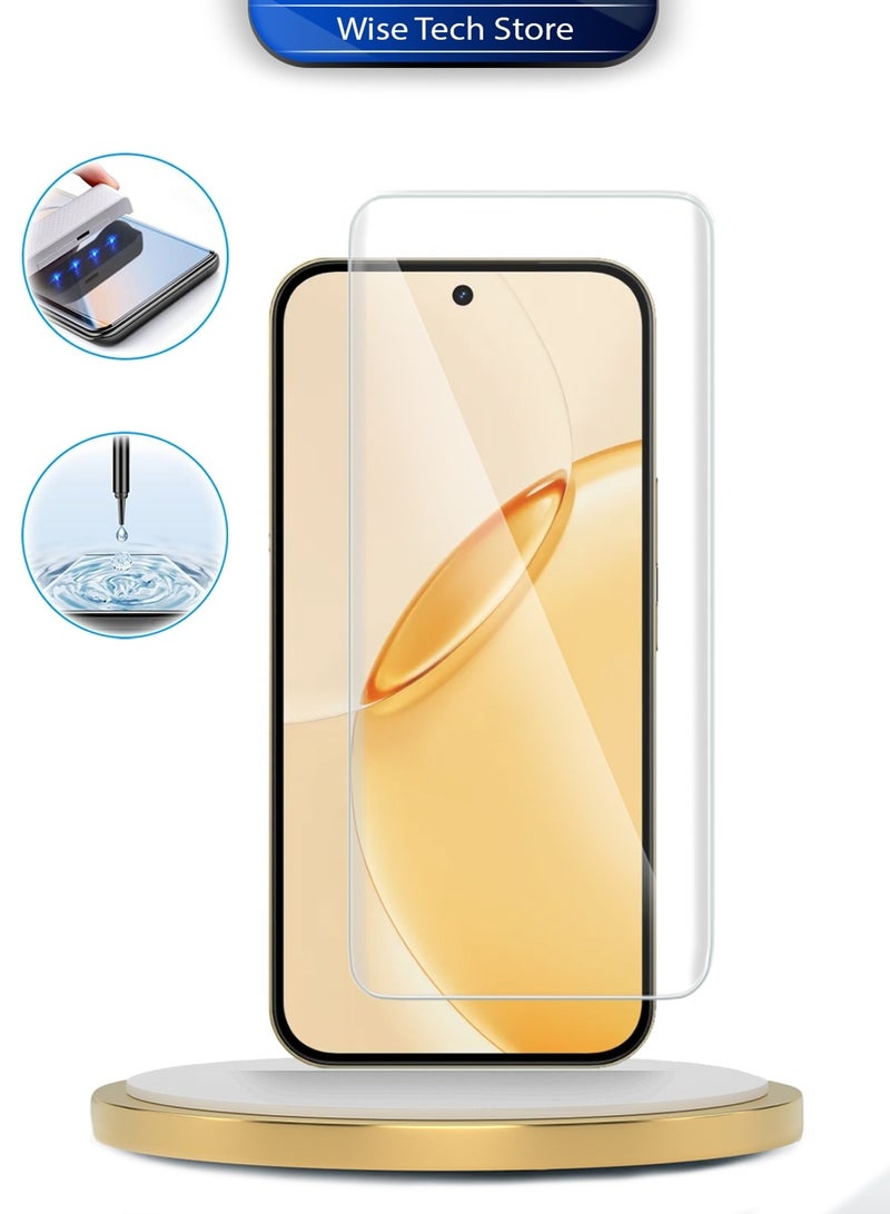 Wtech Realme 16 Pro+ / 16 Pro Plus 5G 2026 Premium Curved Edges UV Full Glue Full Cover Tempered Glass Screen Protector (MSGUCN) - Clear - Image 5