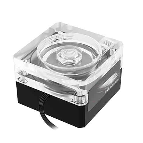 Lelukee CPU Water Cooler Pump,Pump for PC Water Cooling Systems-Support PWM -800L/H-G1/4 Threaded Hole - Image 2