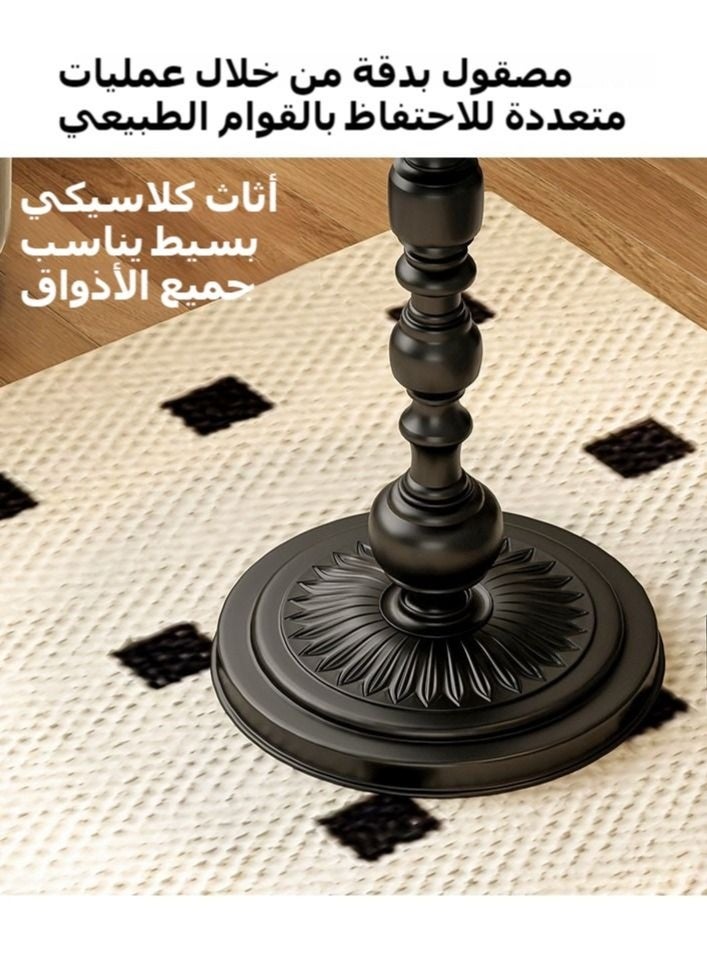 WALALLA Nordic Sofa Side Cabinet Living Room Home Small Coffee Table Modern Minimalist Corner, Metal Iron Outdoor Round Table Weather Resistant Anti-Rust Outdoor End Table 52X38X28 Cm - Image 2