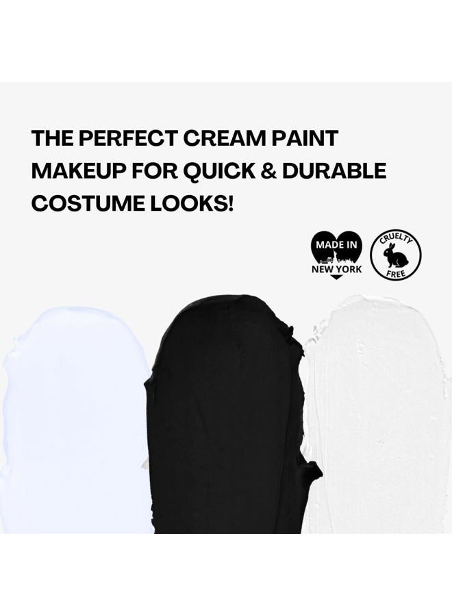 mehron Makeup Tri-Color Character Makeup Palette | Halloween, Special Effects and Theater Cream FX Palette | Face Paint .7 oz (20 g) (Skeleton)  - Image 4