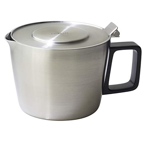 FORLIFE Hospitality Teapot with Built In Strainer, 14 oz, Stainless Steel - Image 1