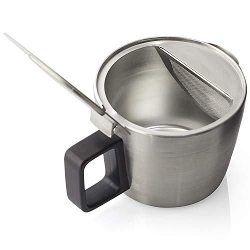 FORLIFE Hospitality Teapot with Built In Strainer, 14 oz, Stainless Steel - Image 3