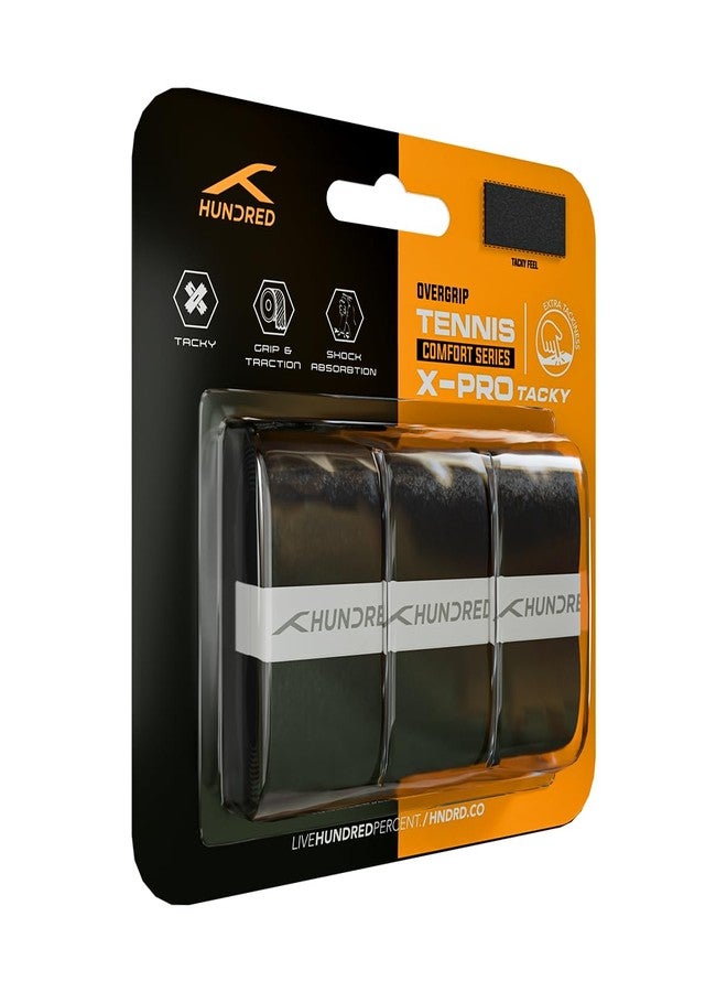 هندرد HNDRD X-Pro Tacky Tennis Overgrip | قبضة لاصقة | تحكم وراحة محسّنان | بولي يوريثان خفيف الوزن | عبوة من 3 قطع - Image 3
