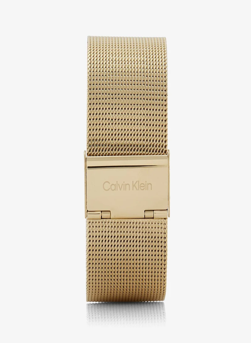 Calvin Klein  2-Hand CK Pulse Collection Quartz Movement Watch For Women With Gold-Tone Stainless Steel Mesh Bracelet - 25100062 for Women | Best Price UAE