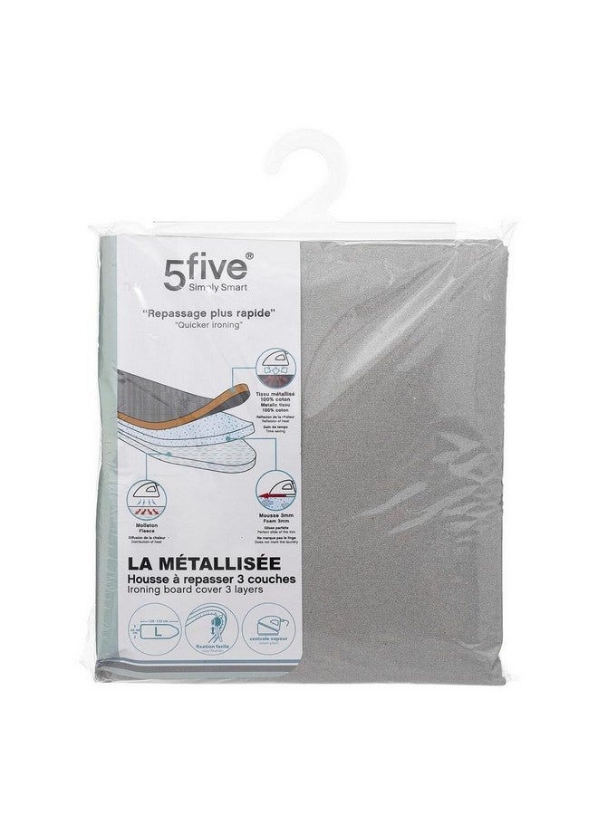 Five Simply Smart 3-Layer Ironing Board Cover Light Grey 128-135 x 45-48 cm 186114 - Image 2