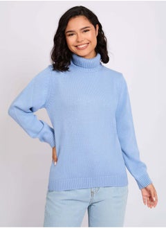 Premoda Women Pullover Neck Regular Fit Blue  - Image 2