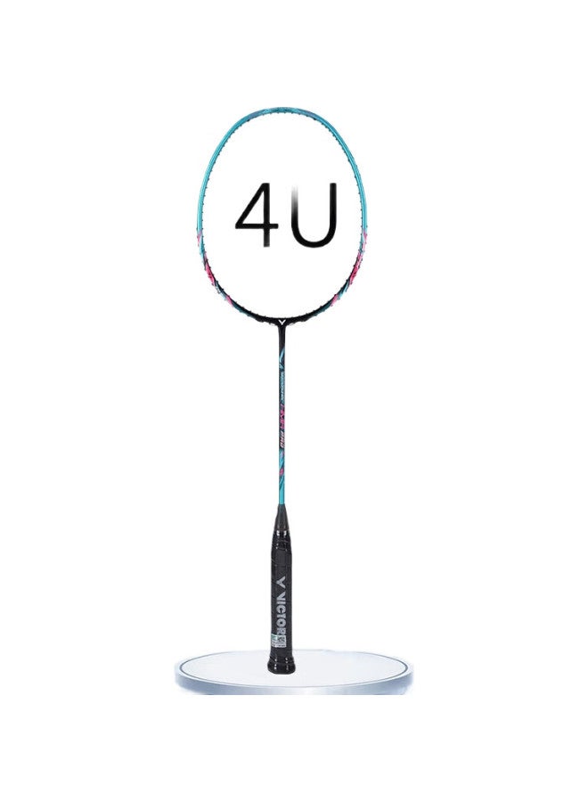 Victor Badminton Racket, Full Carbon Fiber, Floating Handle, High-Power Iron Hammer Tk-Hmrpro/4U/U, Turquoise, Strung Racket - Image 2