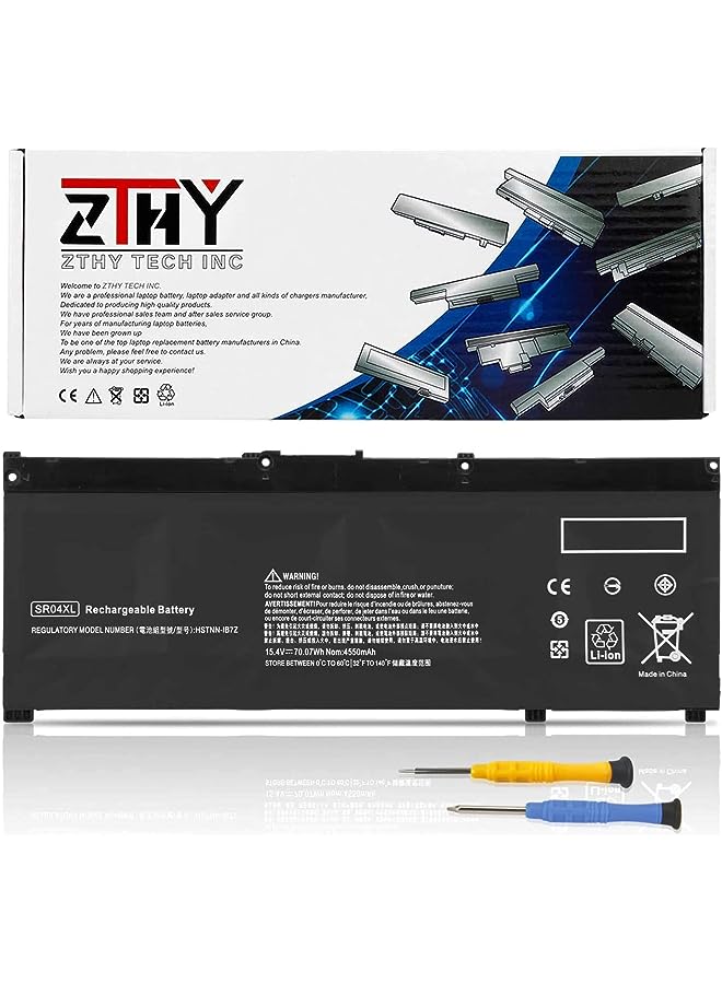 ZTHY Sr04Xl Replacement Laptop Battery For Hp Pavilion Power 15-Cx0Xxx 15-Cb000 15-Cb000 Omen 15-Ce000 15-Ce015Dx 15-Dc0000 Series 917678-1B1 917678-2B1 917724-855 Hstnn-Db7W Hstnn-Ib7Z Tpn-Q193 - Image 1