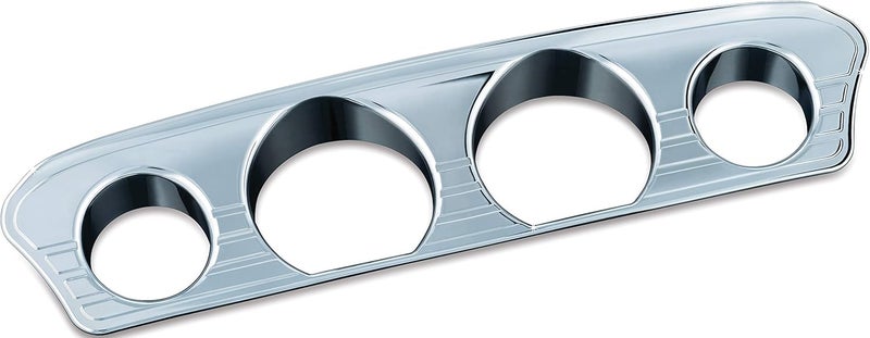 Kuryakyn 7284 Tri-Line Gauge Trim for 2014-19 Harley-Davidson Touring & Tri Glide Motorcycles, Chrome - Image 1