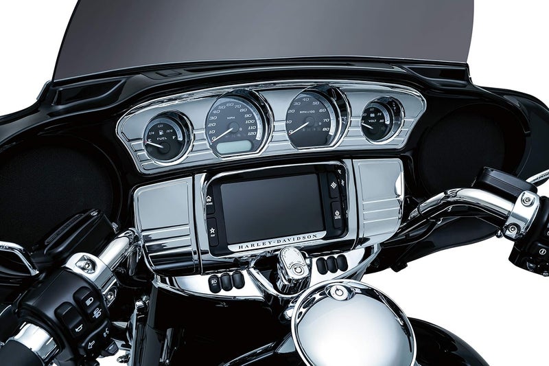 Kuryakyn 7284 Tri-Line Gauge Trim for 2014-19 Harley-Davidson Touring & Tri Glide Motorcycles, Chrome - Image 2