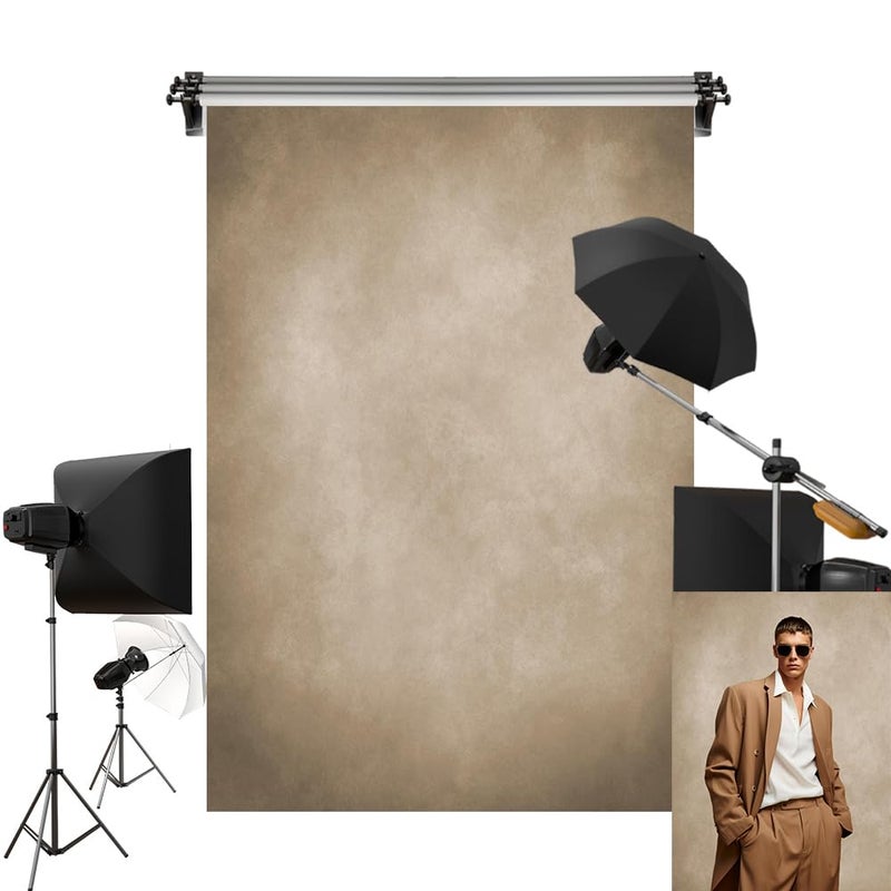 Kate 65x10ft2mW x3mH Tan Backdrop Light Brown Background Portrait Photography Abstract Backdrop Photography Studio Props