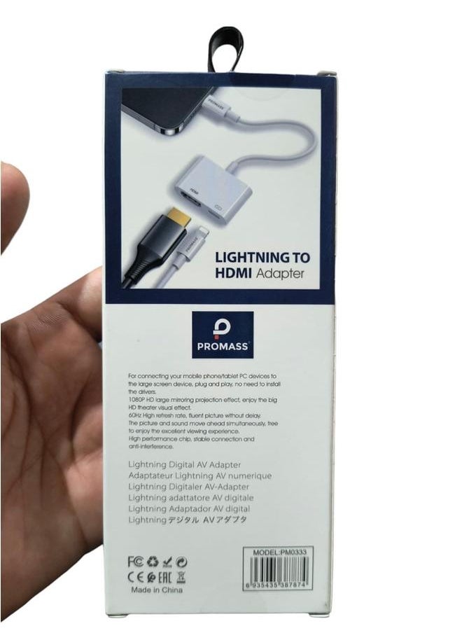 PROMASS - Visual Sync Lightning to HDMI Adapter Unleash Your Screen to the Big Stage - Image 1