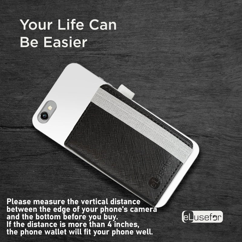eLusefor Stick-On Phone Wallet for Back of iPhone or Android Case | 6 Sleeve Credit Card Holder - Pocket for Cards, Money & ID - Built-in Stand - Waterproof Material - Travel, Work & Life-Proof - Turquoise - Image 4