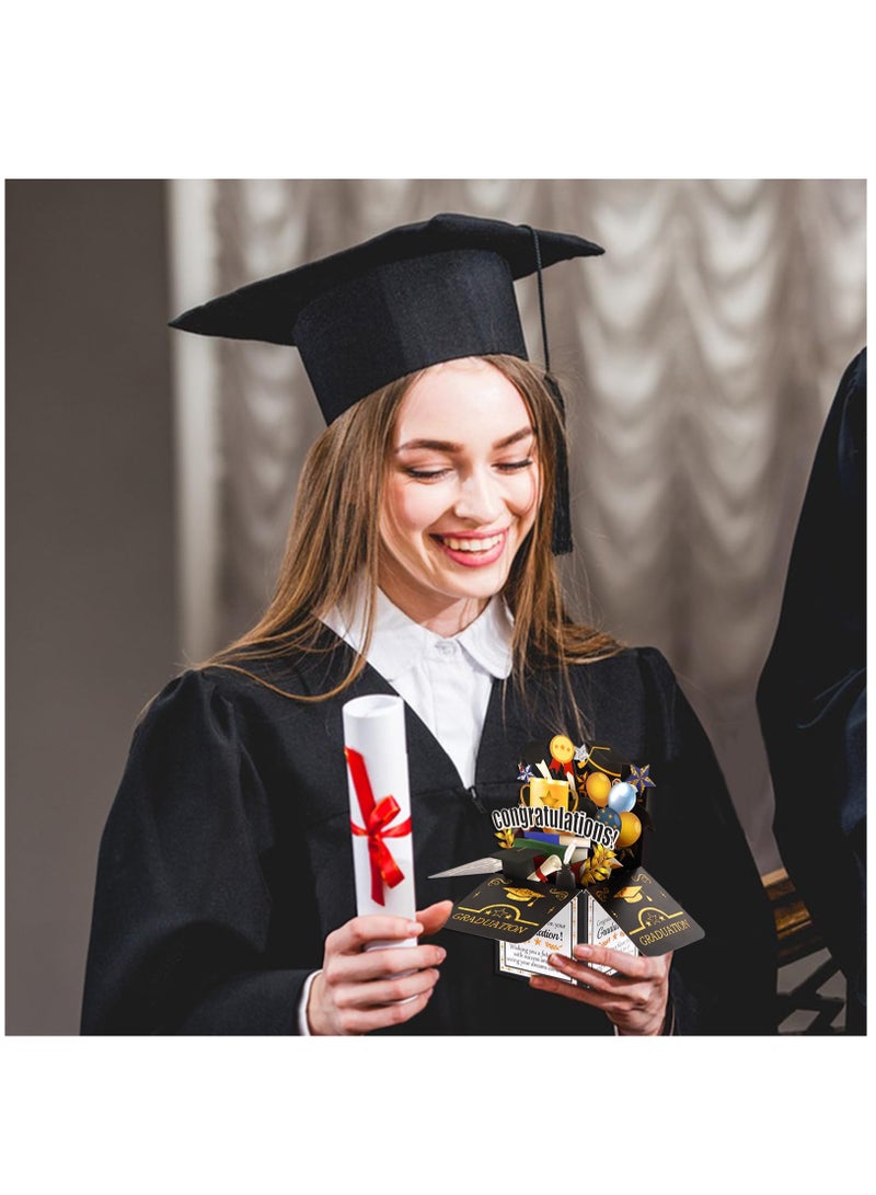 SOLARAE 3D Graduation Pop-Up Card with Envelope - Congratulations Greeting Card for Graduates - Perfect Notecard for Celebrating Achievements - Image 4