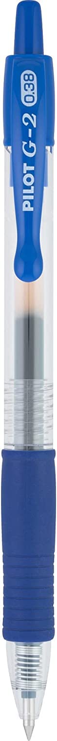 PILOT أقلام بايلوت G2 القابلة للسحب جل رولر قلم حبر جاف 0.38 مم أسود وأزرق مجموعة، (عبوة من 6)  - Image 3