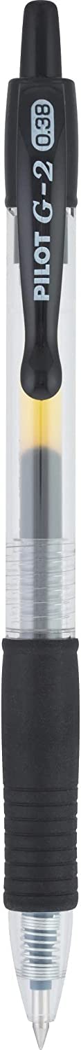 PILOT أقلام بايلوت G2 القابلة للسحب جل رولر قلم حبر جاف 0.38 مم أسود وأزرق مجموعة، (عبوة من 6)  - Image 2