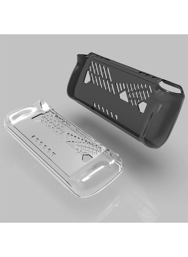 For ASUS Rog Ally X Protective Cover Rogallyx Transparent Shell Silicone Heat Dissipation Handheld Machine TPU Soft Rubber Rog-Product Color:Transparent Black-Model:ROG ALLY X Protective Case - Image 1