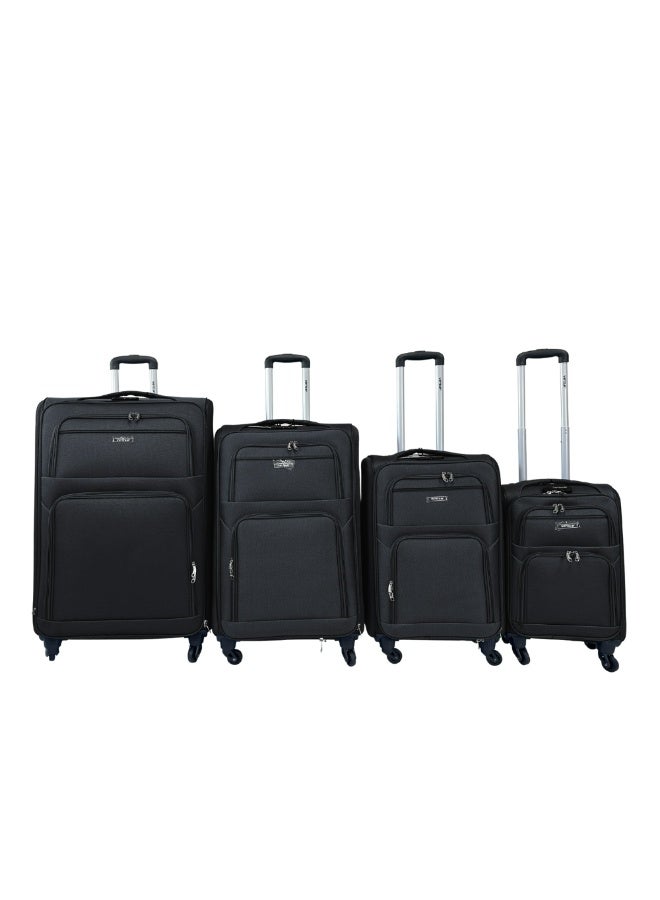 VIPTOUR 4PCS Fabric Luggage Set Durable Travel Suitcase with Spinner Wheels - Image 1