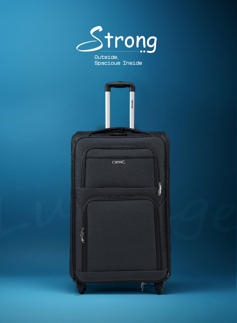 VIPTOUR 4PCS Fabric Luggage Set Durable Travel Suitcase with Spinner Wheels - Image 2