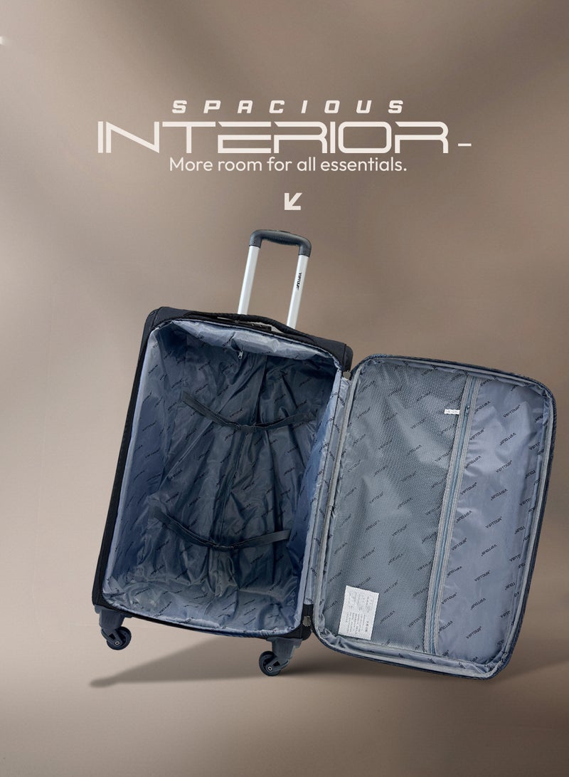 VIPTOUR 4PCS Fabric Luggage Set Durable Travel Suitcase with Spinner Wheels - Image 5
