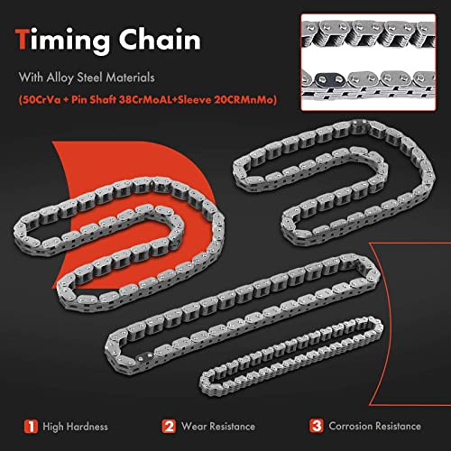 A-Premium 17PCS Engine Timing Chain Kit W/Tensioner & Guide [SOHC, 6Cyl 4.0L] Compatible with Ford, Mercury, Mazda - Explorer 97-10, Explorer Sport Trac, Ranger 01-10, B4000 01-10, Mountaineer 98-10 - Image 4