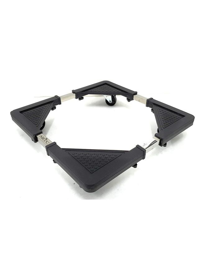 shopi.ae Heavy Duty Washing Machine And Refrigerator Adjustable Stand DX0035 Black - Image 4