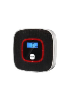 Carbon Monoxide Detector Gas Alarm Sensor Poisoning Gas Tester Human Voice Warning Detector with LCD Display(Black)