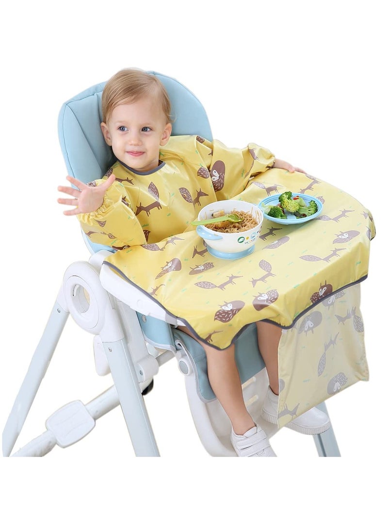 Waterproof Baby Weaning Bibs, Anti-Dirty Feeding Bibs for Mess-Free Eating, High Chair Shirt Bibs for Baby Weaning Essentials. Perfect for Mealtime Cleanup! - Image 1