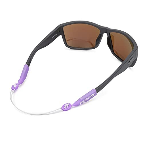 Pilotfish No Tail Adjustable Eyewear Retainer Cable Strap: Sunglasses, Eyeglasses, Glasses (14 Inch, Purple Coral) - Image 1