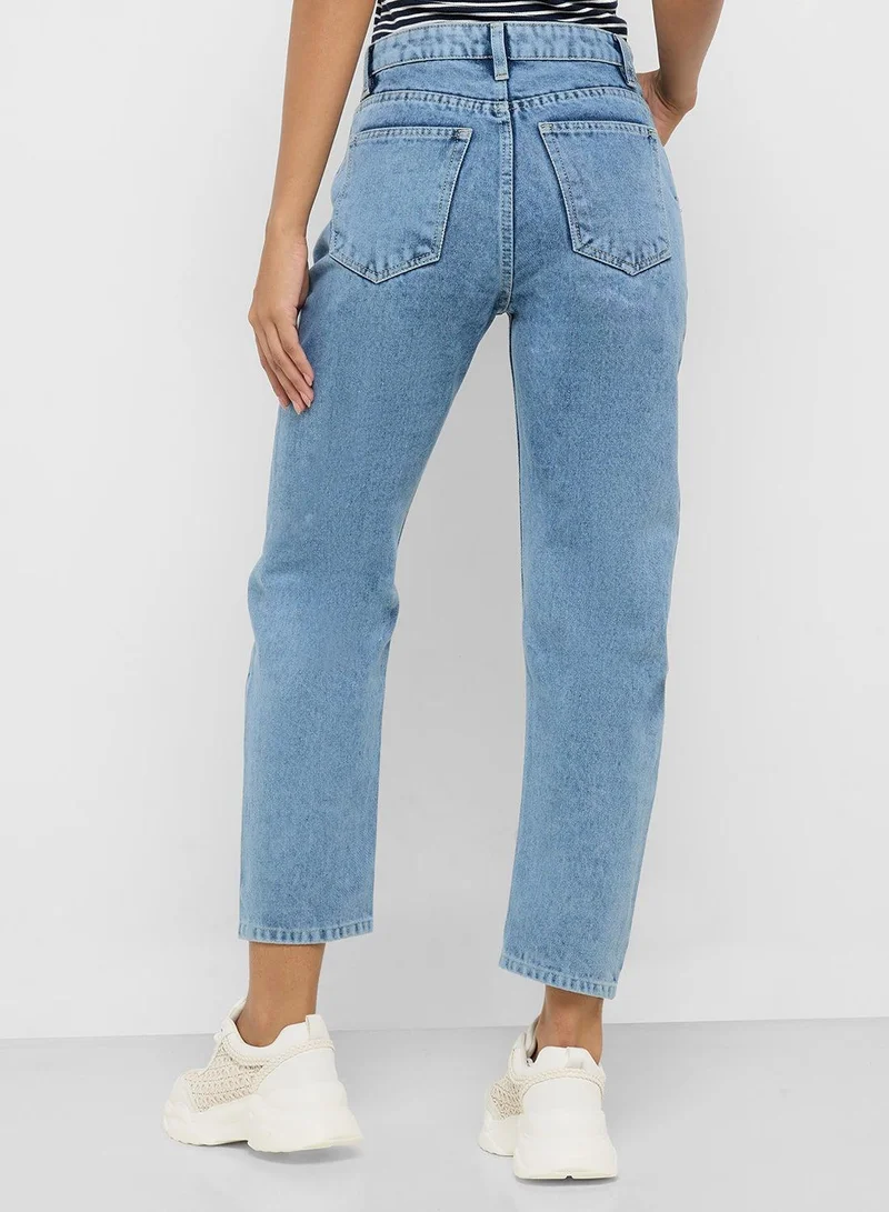 Ginger  High Rise Mom Jeans for Women | Best Price UAE